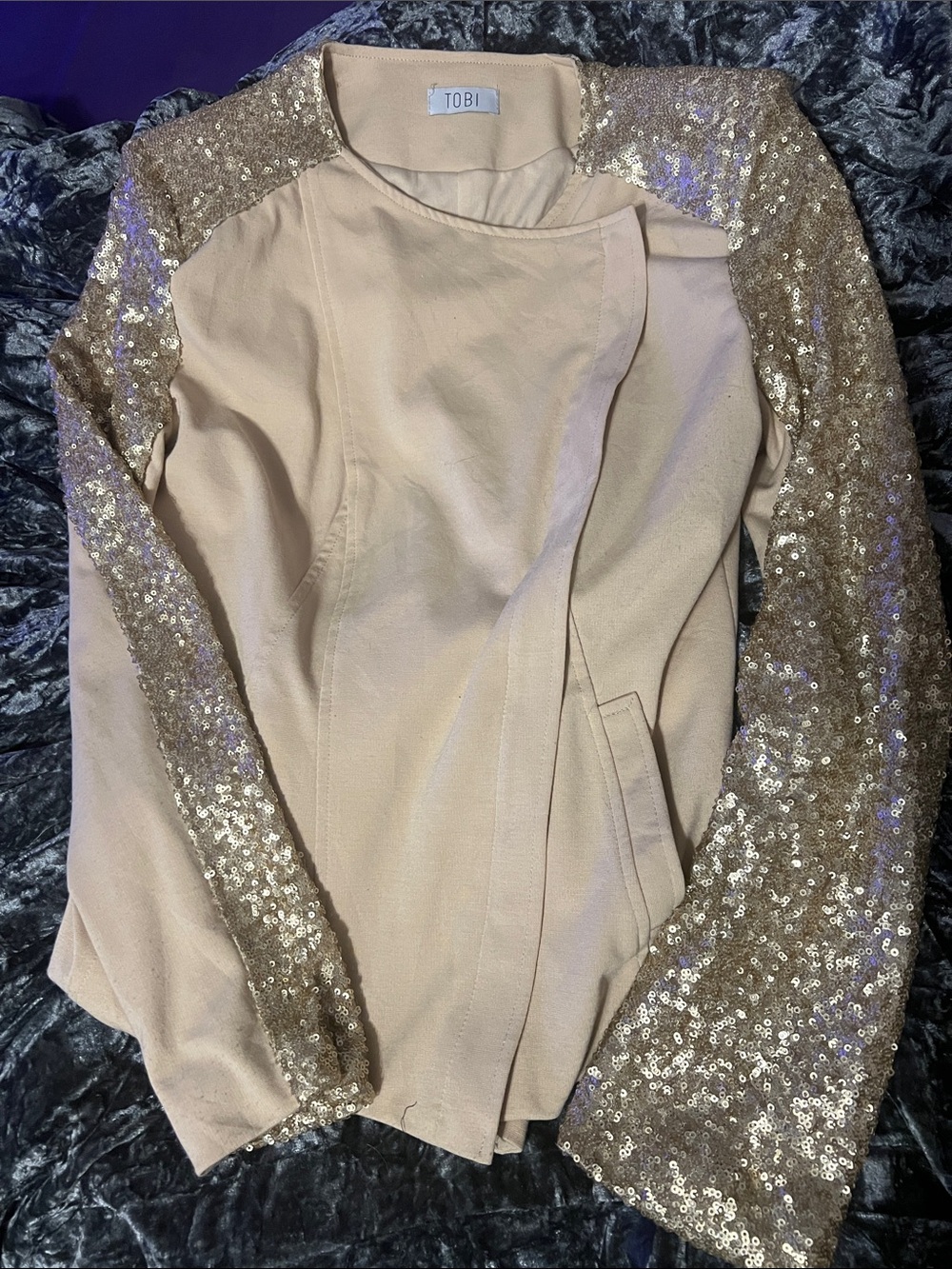 Tobi Gold Sequin Jacket